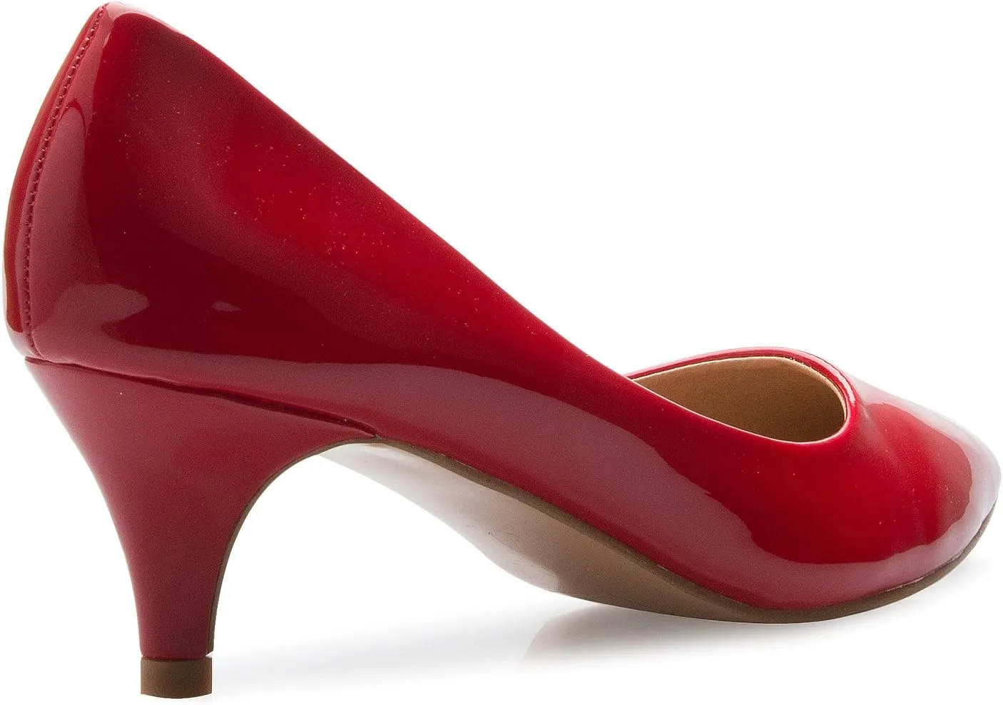 Women's Classic D'Orsay Closed Toe Kitten Heel Pump - Casual, Comfort
