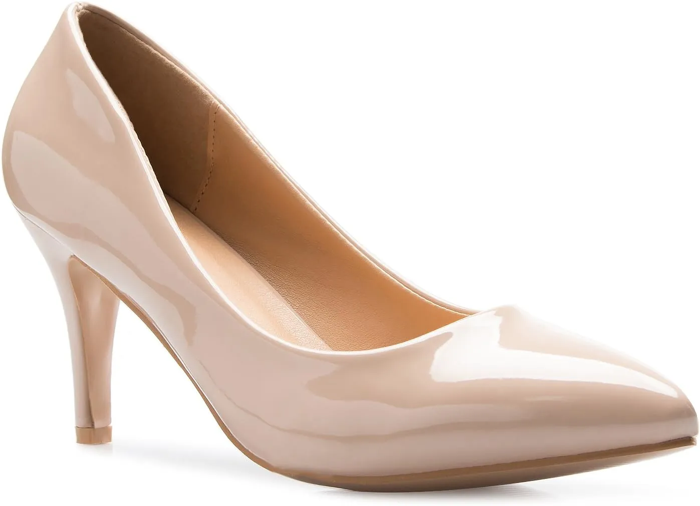 Women's Classic D'Orsay Closed Toe Mid Stiletto Heel Pump | Dress, Work, Party Low Heeled Pumps | high Casual Comfortable Sale