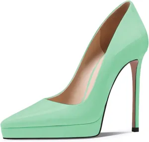 Womens Classic Pump Platform High Stiletto Heels Pointy Toe Slip On Shoe Business Prom Daily Size 4-16 US