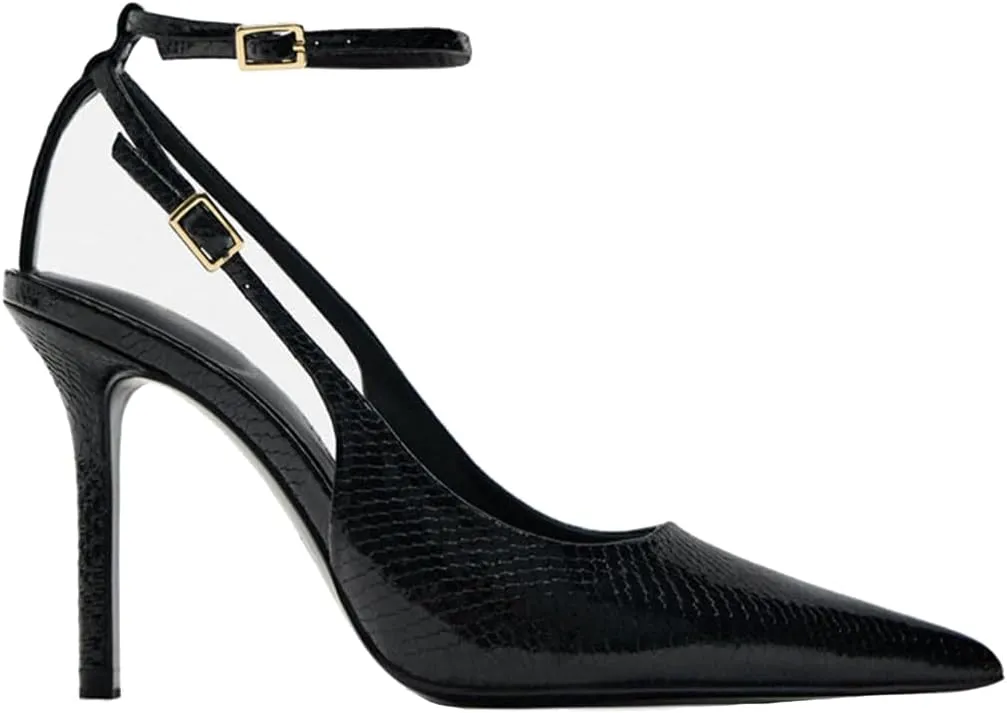 Women's Fabric Slingback High Heel Pump Bow Detail On The Front Elastic Strap Around The Back Pointed Toe Wedding Party Office Dance Shoes