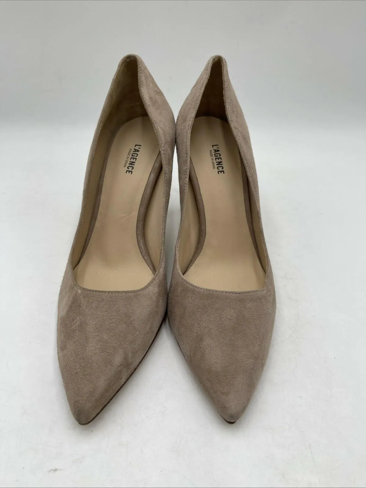 Women’s L'AGENCE Eloise Pumps in Praline Suede Size 38.5 - Very Good
