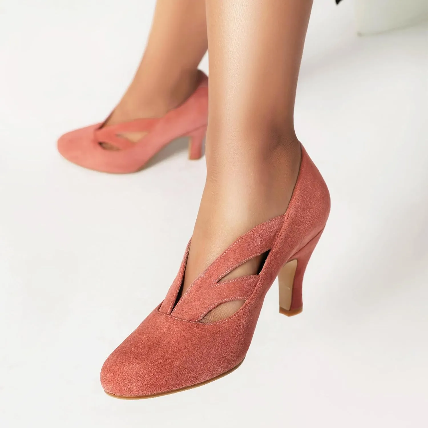 Women's Mary Jane Close Round Toe Vintage 1950s Heels Retro 1920s Victorian Pumps 1930s Shoes
