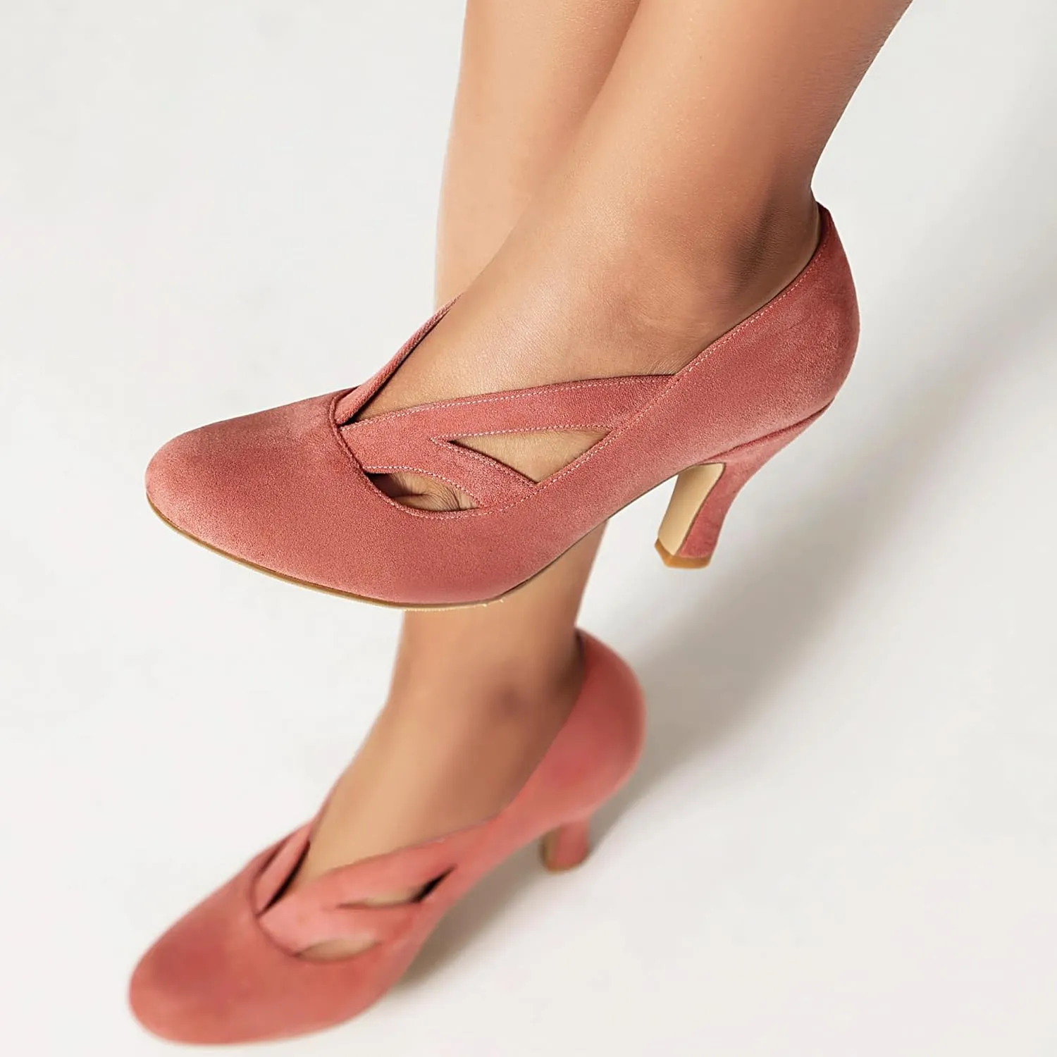 Women's Mary Jane Close Round Toe Vintage 1950s Heels Retro 1920s Victorian Pumps 1930s Shoes
