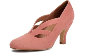 Women's Mary Jane Close Round Toe Vintage 1950s Heels Retro 1920s Victorian Pumps 1930s Shoes