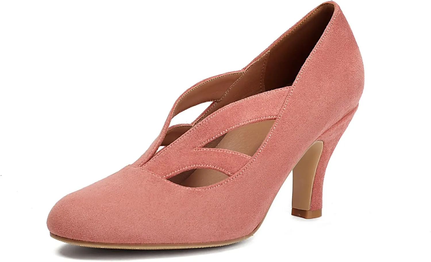 Women's Mary Jane Close Round Toe Vintage 1950s Heels Retro 1920s Victorian Pumps 1930s Shoes