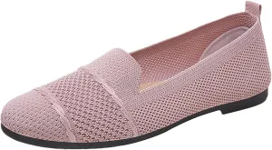 Womens Mesh Loafer Flat Walking Running Comfortable Round Toe Ballet Breathable Dress Washable Work Slip-on Shoes