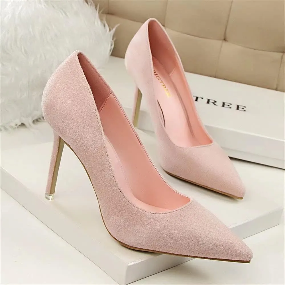 ZTWUTANG Stunner Women's Sexy Pointed Toe High Heels Slip On Stiletto Party Pump Shoes