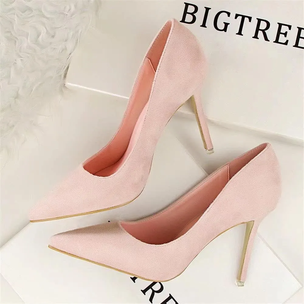 ZTWUTANG Stunner Women's Sexy Pointed Toe High Heels Slip On Stiletto Party Pump Shoes